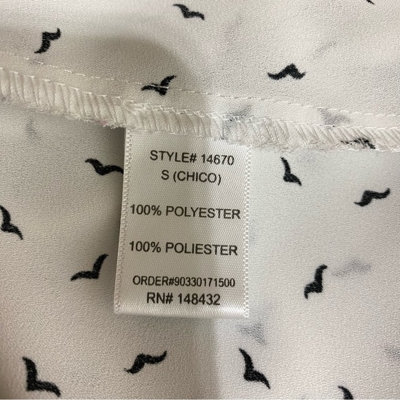 Be Cool White Wrapped Front Tiled Bird Checks Cami Top - Picture 7 of 8